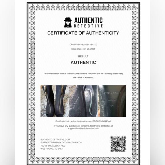 Burberry Leather Animal Print Black Boots, size 7 - Picture 8 of 8